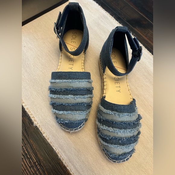 Sole Society Blue Womens Size 6.5 Espadrilles - Picture 2 of 9